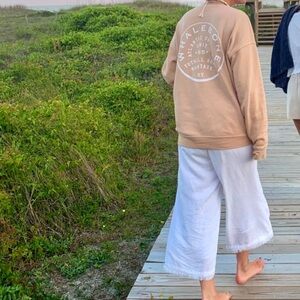 Cropped White Linen Pants